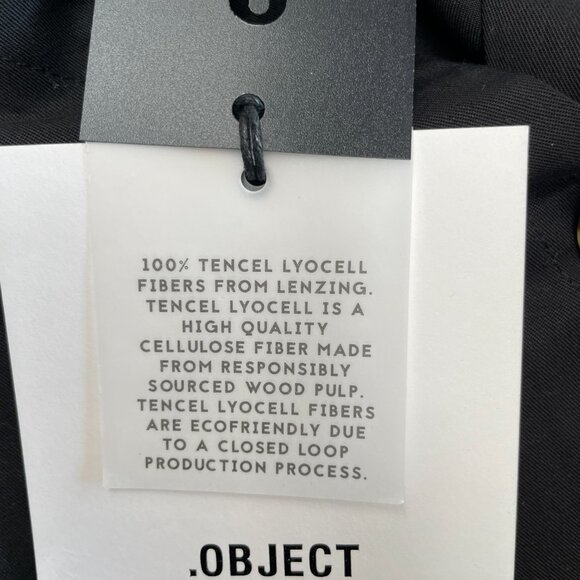 Black .Object shirt, assym tortoise sheel buttons; size EUR 36 (US 6); new - Picture 5 of 9